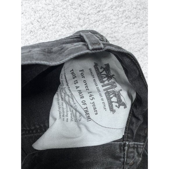 Levi’s 505 Black Denim Jeans Mens 36x32 Regular Fit Straight - Picture 11 of 11